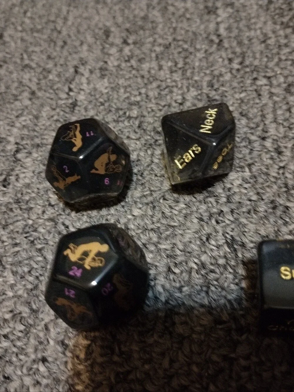 Funny Male and Female Dice Game for Couples - Black